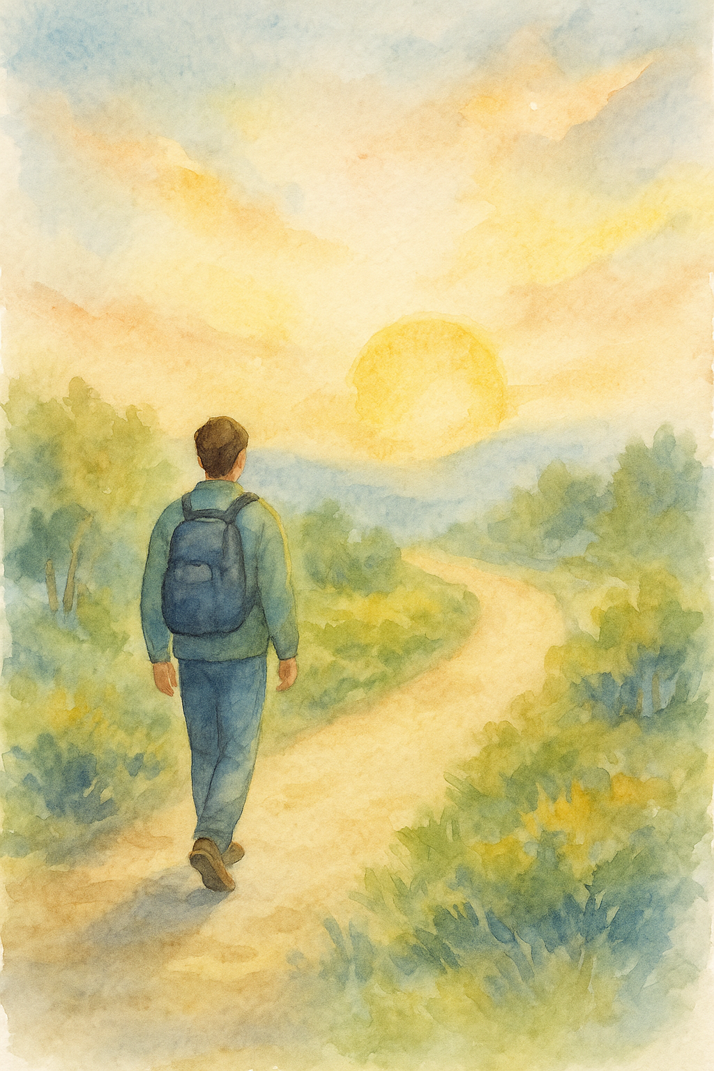 Begin again — sunrise path