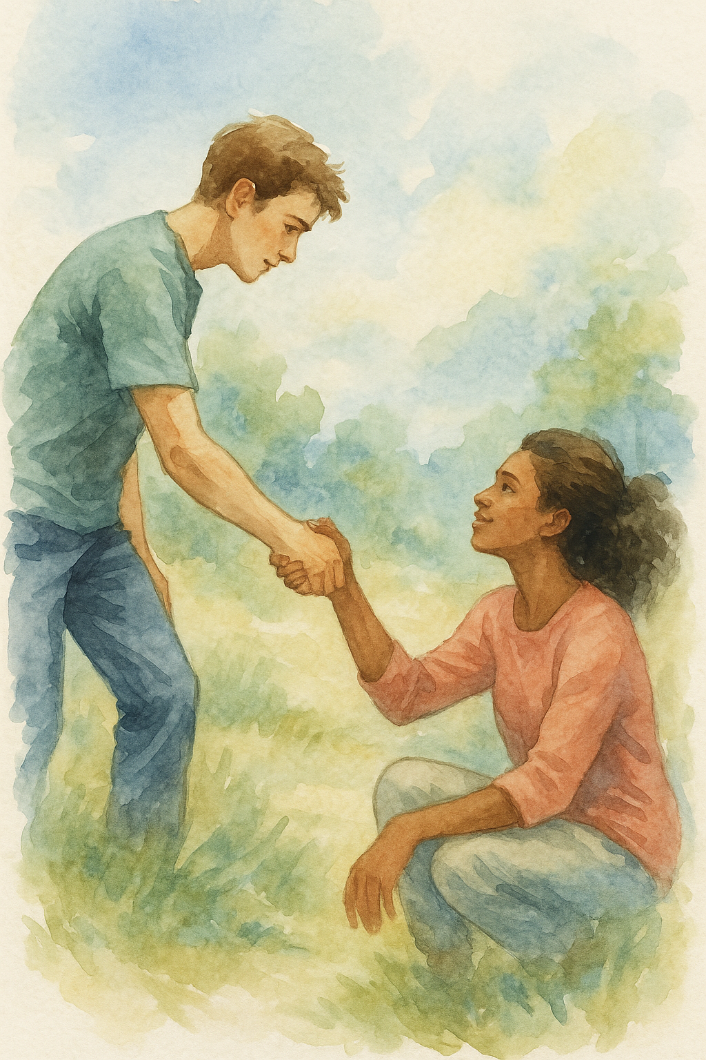 Care for others — helping hands